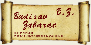 Budisav Žabarac vizit kartica